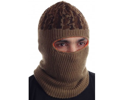 Балаклава вязанная Outdoor Cap , цв.коричневая-оранжевая