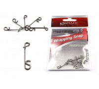 Безузловая застежка Namazu WRAPPING SNAP, цв. BN, р. M, test-8 кг (уп.10 шт)/3000/