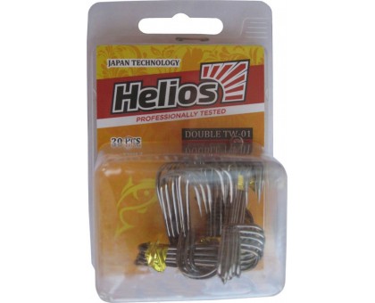 Крючок двойной TW-01 №1 цвет BC (1шт) Helios Черный