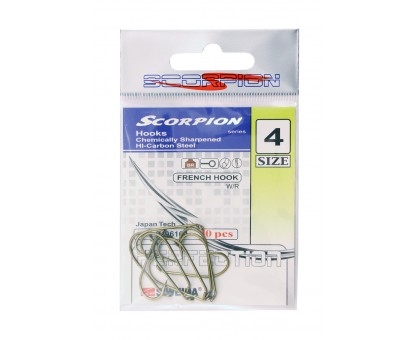 Крючок SIWEIDA "SCORPION" FRENCH HOOK №4BR W/R (10шт.)