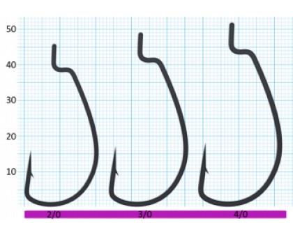 Крючок SIWEIDA "SCORPION" WORM №4/0BLN W/R (3шт.)