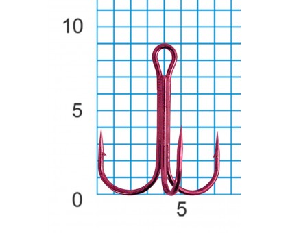 Крючок тройной SIWEIDA "SCORPION" TREBLE №16RED (1 шт.)