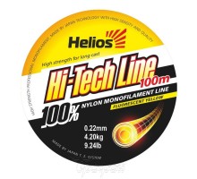 Леска Helios Hi-tech Line Nylon Fluorescent Yellow 0,25 мм/100 флуоресцентный желтый, 100
