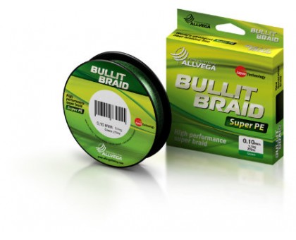 Леска плетеная Bullit Braid  135м  0,12мм 7,1кг (темно-зеленая)