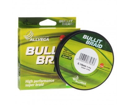 Леска плетеная Bullit Braid  135м 0,14мм 8,4кг (темно-зеленая)