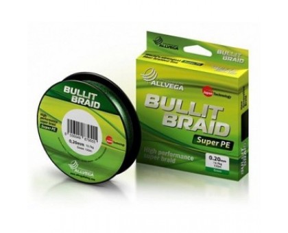 Леска плетеная Bullit Braid  135м  0,20мм 13,7кг (темно-зеленая)