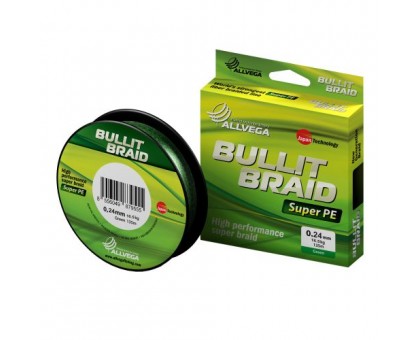 Леска плетеная Bullit Braid  135м  0,24мм 16,5кг (темно-зеленая)