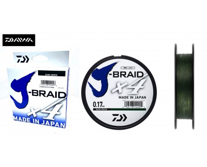 Леска плетеная DAIWA "J-Braid X 4" 0,25мм 135 (зеленая)