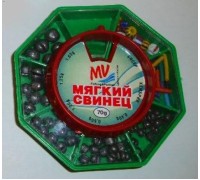 Набор грузов большой (70гр.) (мягкий свинец+бисер,кембрик) (XTRO)