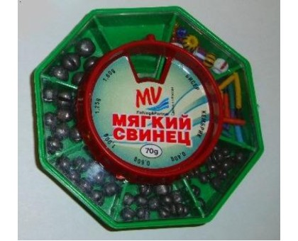 Набор грузов большой (70гр.) (мягкий свинец+бисер,кембрик) (XTRO)