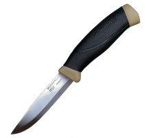 Нож Morakniv Companion Desert, нержавеющая сталь, прорезиненная рукоять с желтыми накладкам