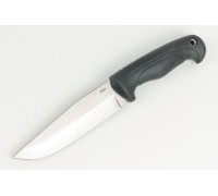 Нож разделочный «Линь» 015301 (Stonewash серый.; эласт.; без гард.; кожа)