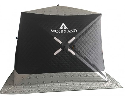 Палатка зимняя WOODLAND Ultra Long 230*170*180 см (серо-черная)