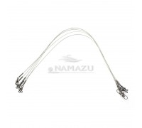 Поводок стальной NAMAZU 1х7 Nylon Coated, d-0,36 мм, L-15 см, test- 16 кг (уп. 5 шт.)