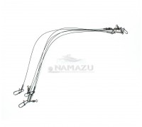 Поводок стальной NAMAZU Leader 1х7 Nylon Coated Black, d-0,36 мм, L-20 см, test- 16 кг (уп. 5 шт.)