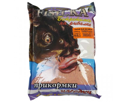 Прикормка "Fish.ka" ЗИМА  Универсальная запах ЧЕРВЯ смесь 1кг/10/